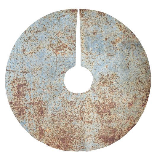 錆びた金属パネル、テクスチャ付きの背景 ブラッシュドポリエステルツリースカート (正面)