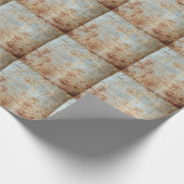 錆びた金属パネル、テクスチャ付きの背景 ラッピングペーパー (角)