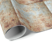 錆びた金属パネル、テクスチャ付きの背景 ラッピングペーパー (ロールコーナー)