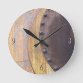 錆びた金属物体 ラウンド壁時計 (正面)