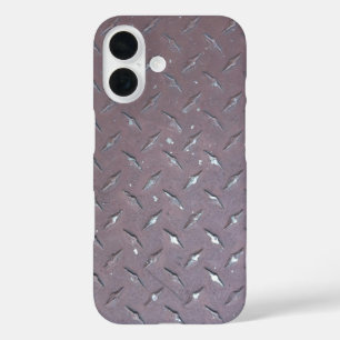 錆びた金属縞板 iPhone 16ケース
