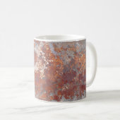 錆びた金属背景 コーヒーマグカップ (正面右)