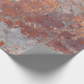 錆びた金属背景 ラッピングペーパー (角)