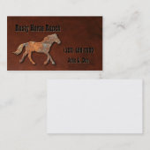 錆びた金属製の馬と革 名刺 (正面/裏面)