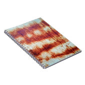 錆びた金属、テクスチャ付きの背景。 ノートブック (右側)