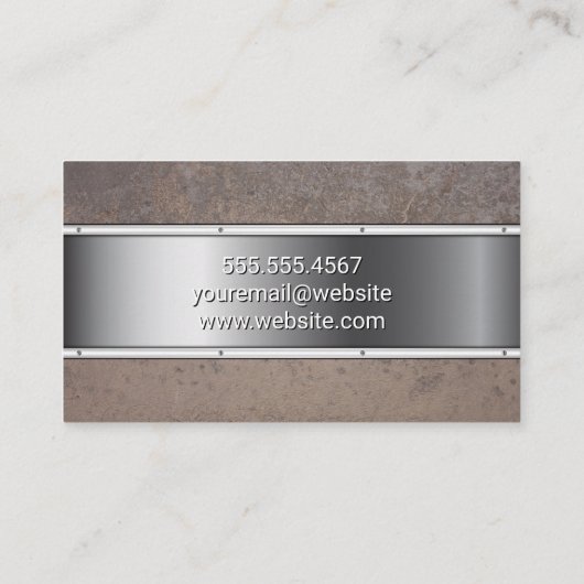 錆びた金属 |メタリック 名刺 (裏面)