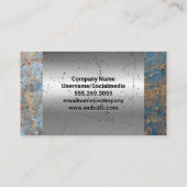 錆びた金属 |古いメタリックの背景を傷つける 名刺 (裏面)