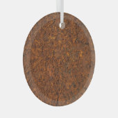 錆びた金属：鉄の質感。 ガラスオーナメント (正面右)