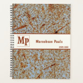 錆びた金男らし属工芸 プランナー手帳 (正面)