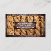 錆びた金縁ど属 | ロープの背景 名刺 (裏面)