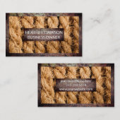 錆びた金縁ど属 | ロープの背景 名刺 (正面/裏面)