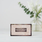 錆びた金縁ど属 |壁グランジの背景 名刺 (スタンド正面)