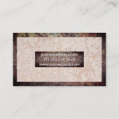 錆びた金縁ど属 |壁グランジの背景 名刺 (裏面)