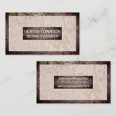 錆びた金縁ど属 |壁グランジの背景 名刺 (正面/裏面)