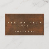 錆びた鉄ステンシはっきりしたルタイポグラフィメタル 名刺 (正面)