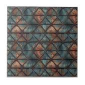 錆びた鉄金属 タイル (正面)