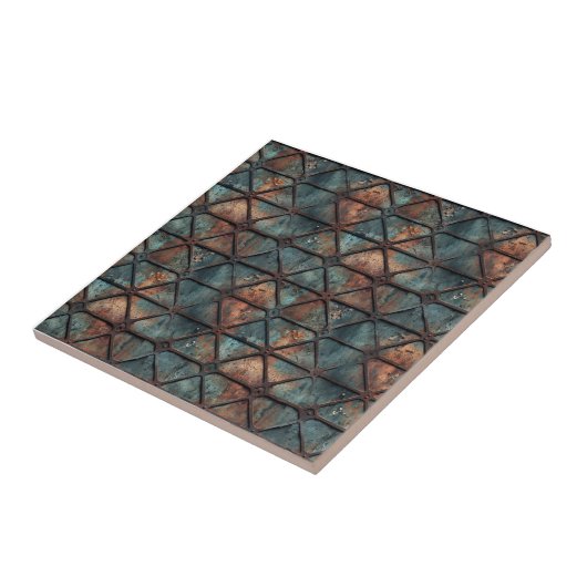 錆びた鉄金属 タイル (側面)