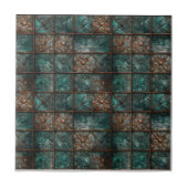 錆びた鉄金属 タイル (正面)