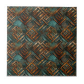 錆びた鉄金属 タイル (正面)