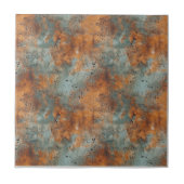 錆びた鉄金属 タイル (正面)