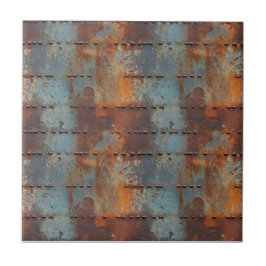 錆びた鉄金属 タイル