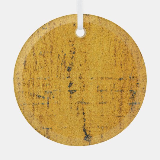 錆びた鉄、金属のテクスチャ背景。 ガラスオーナメント (正面)