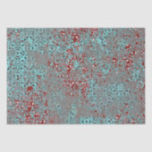 錆びた銅パティナセメント質感ダマスク 薄葉紙 (正面)