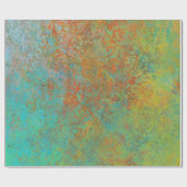 錆びた銅素朴デザイン ラッピングペーパー (フラット)