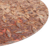 錆びた鋼のプレート、グランギーの金属のテクスチャ。 カッティングボード (角)