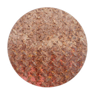 錆びた鋼のプレート、グランギーの金属のテクスチャ。 カッティングボード