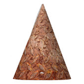 錆びた鋼のプレート、グランギーの金属のテクスチャ。 パーティーハット (左)