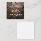 錆びた鋼プレート スクエア名刺 (正面/裏面)