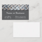 錆びた鋼プレート 名刺 (正面/裏面)