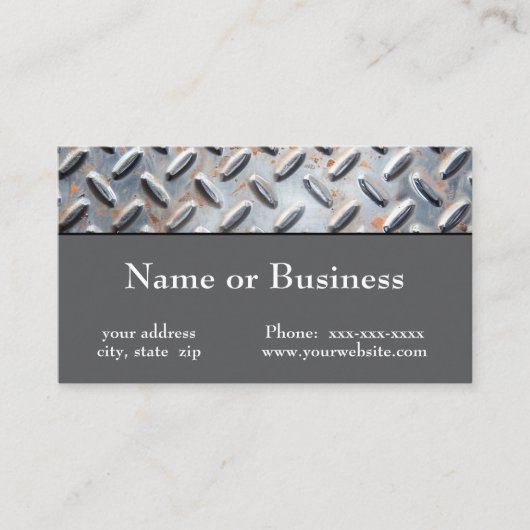 錆びた鋼プレート 名刺 (正面)