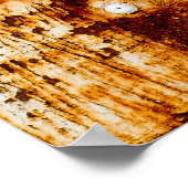 錆びた鋼板、テクスチャ付きの背景。 ポスター (角)