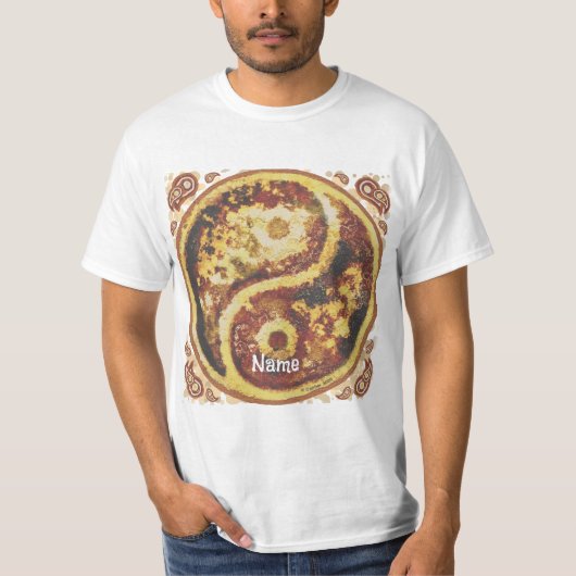 錆びた陰陽Tシャツ Tシャツ (正面)