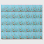 錆びた青い金属：テクスチャ付きの壁。 ラッピングペーパー (フラット)