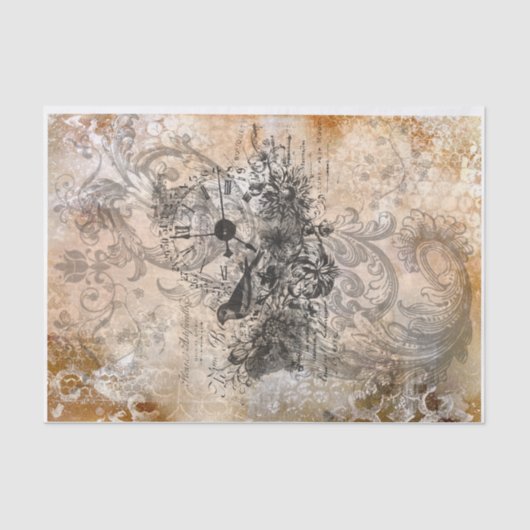 錆びた鳥のヴィンテージの分離 薄葉紙 (正面)