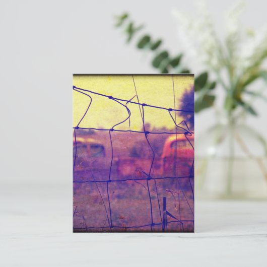 錆びつく車とトラックたち ポストカード (スタンド正面)