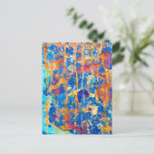 錆びアートカッコいいおもしろいユニーク ポストカード (スタンド正面)