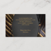 錆びエレガントた液体金ゴールドブラックシルクメタル 名刺 (裏面)