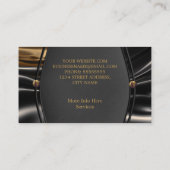 錆びエレガントた金ゴールド黒シルクメタルの外観 名刺 (裏面)