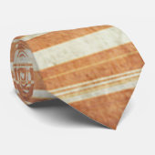 錆びオレンジとクリーム ネクタイ (ロール)