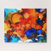錆びオレンジ抽象芸術アートインク ジグソーパズル (横)