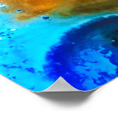 錆びオレンジ抽象芸術アートインク ポスター (角)