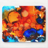 錆びオレンジ抽象芸術アートインク マウスパッド (正面)