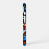 錆びオレンジ抽象芸術アートインク iPhone 16ケース (左側面)
