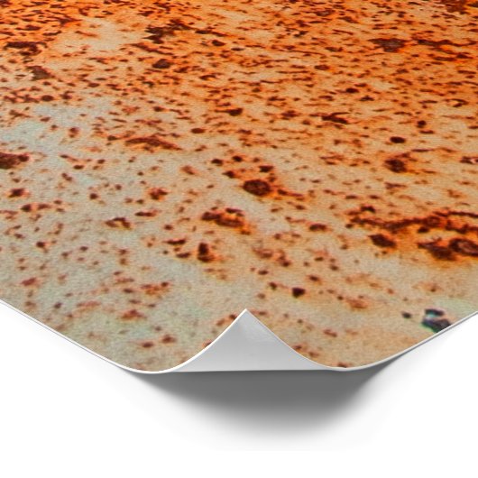 錆びグランジた金属のテクスチャ錆びた腐食とo ポスター (角)