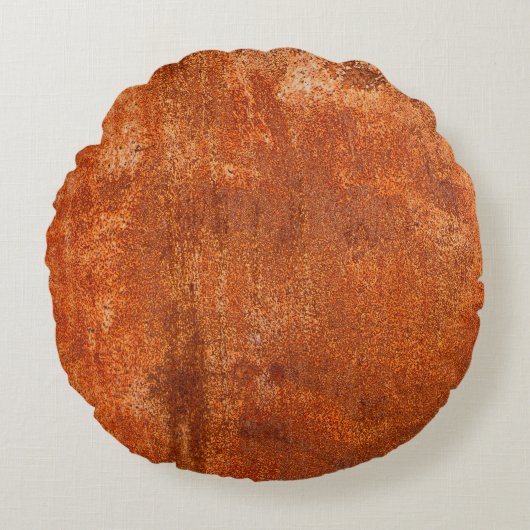 錆びグランジた金属のテクスチャ錆びた腐食とo ラウンドクッション (正面)