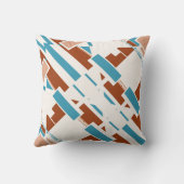 錆びターコイズベージュホワイトダイアゴナルサウスウエストルック クッション (裏面)